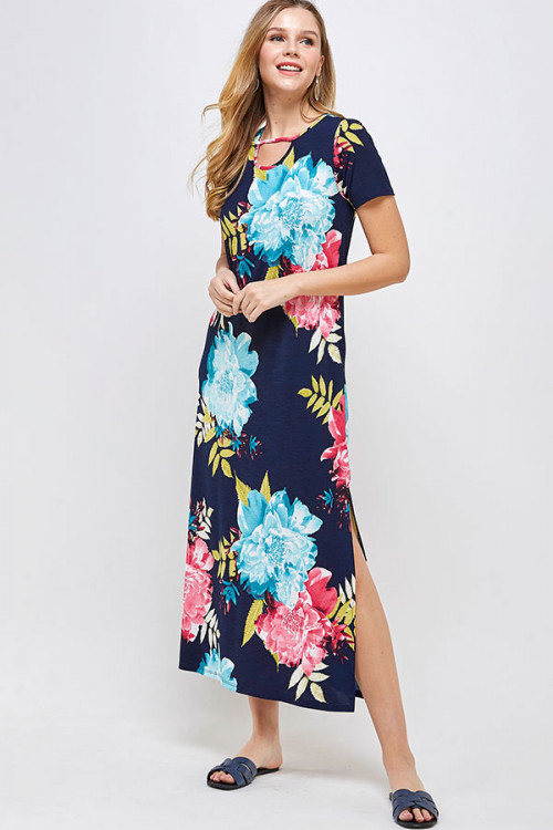 C22-A-2-WD1106 NAVY MULTI DRESS 2-2-2