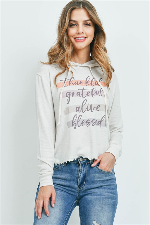 S10-6-2-T512 IVORY "THANKFUL GRATEFUL ALIVE BLESSED" PRINT TOP 1-1-1-1-1