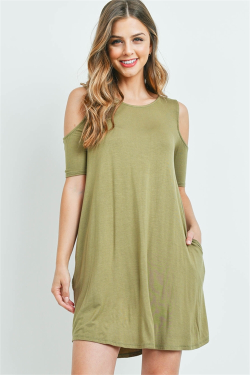 C84-A-2-D7177 LIGHT OLIVE DRESS 2-2-2