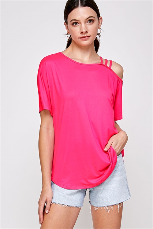 C62-A-3-WT2421 FUCHSIA COMBO TOP 2-2-2