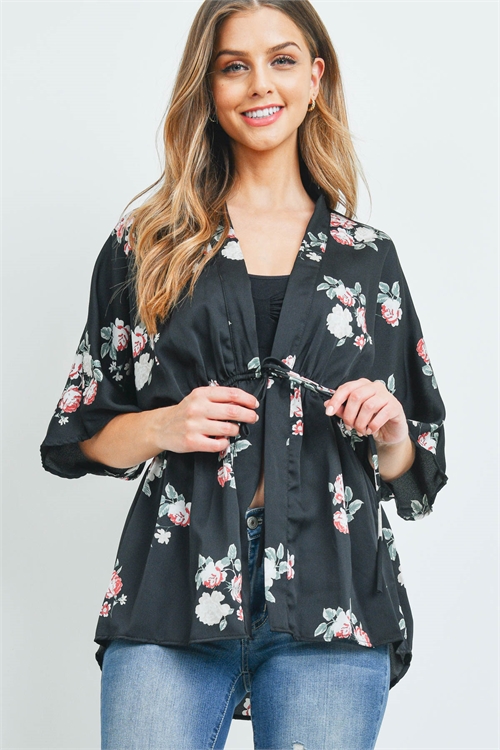 C54-A-3-T30220 BLACK FLORAL TOP 2-2-2