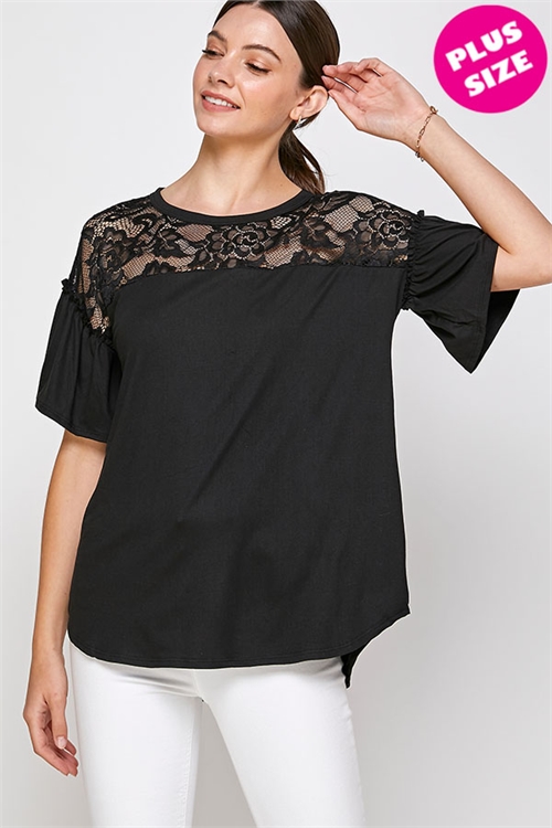 C58-A-2-WT2419X BLACK PLUS SIZE TOP 2-2-2