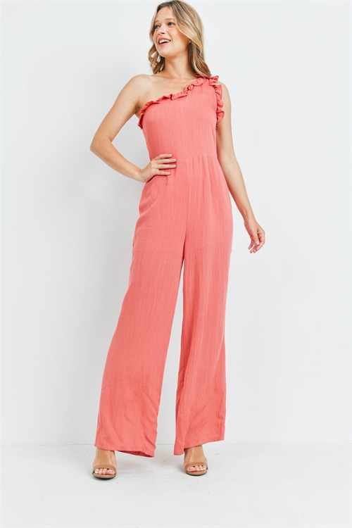 S11-1-3-J50014 CORAL JUMPSUIT 3-2-1