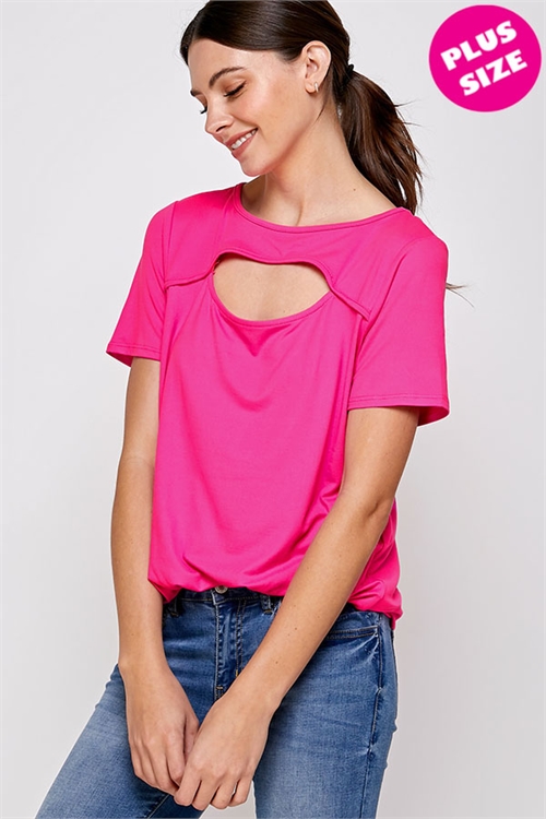 C78-A-1-WT2410X FUCHSIA PLUS SIZE TOP 2-2-2