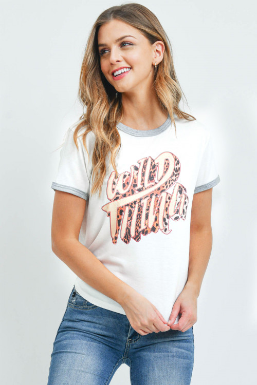 S7-8-4-T701 WHITE "WILD THING" PRINT TOP 2-2-2