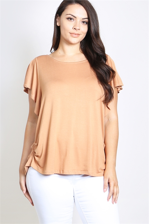 C26-A-1-AD4560X CAMEL PLUS SIZE TOP 2-2-2