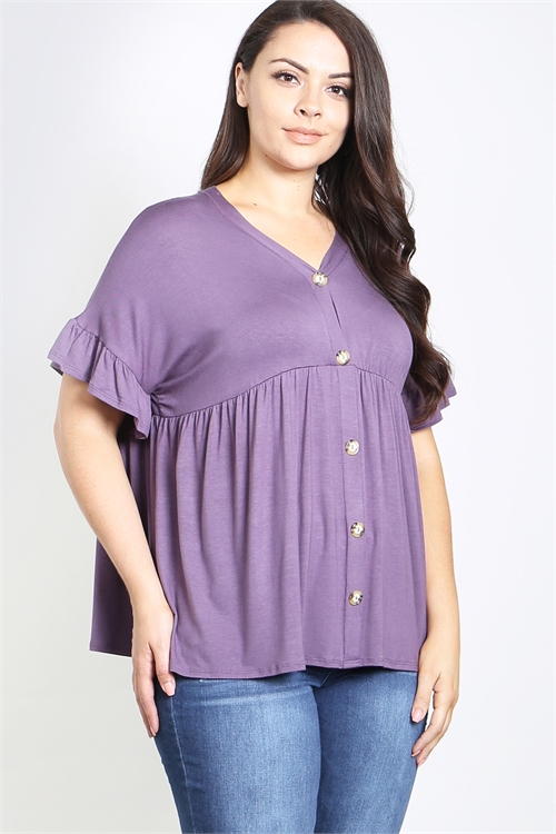 C22-A-3-AT3864X PLUM PLUS SIZE TOP 2-2-2