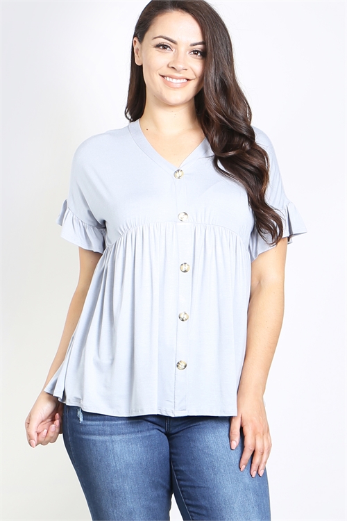 C22-A-3-AT3864X SILVER PLUS SIZE TOP 2-2-2