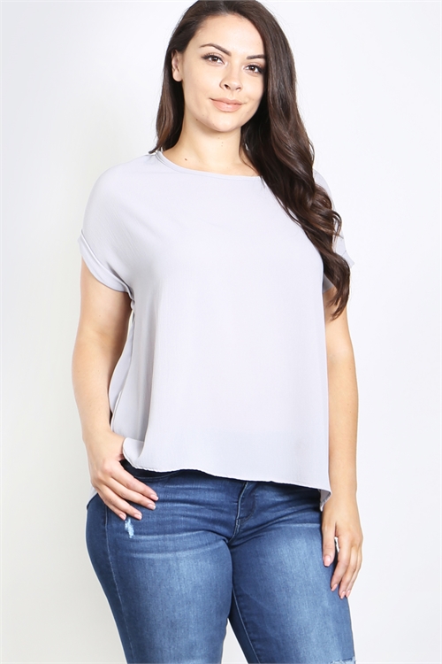 C32-A-1-AD4505X SILVER PLUS SIZE TOP 2-2-2