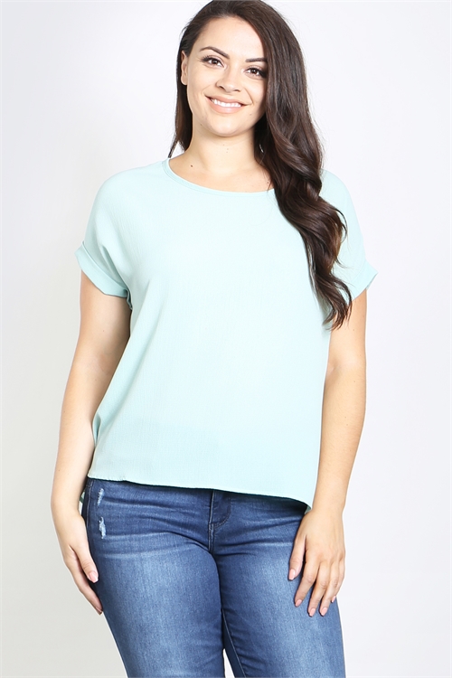 C34-A-2-AD4505X MINT PLUS SIZE TOP 2-2-2