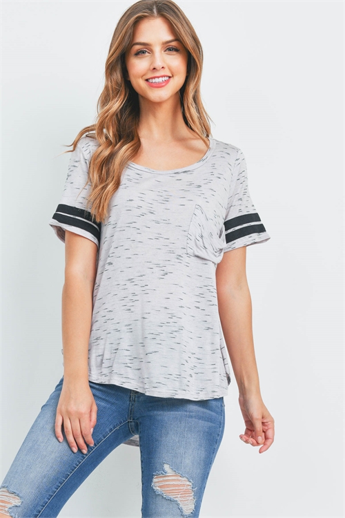 C44-B-3-TR1252C HEATHER GRAY TOP 2-2-2