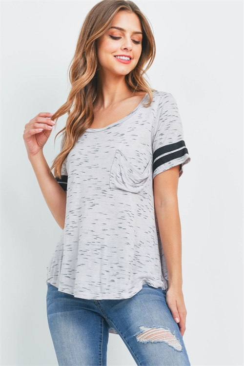 C64-B-1-TR1252C HEATHER GRAY TOP 2-3-2