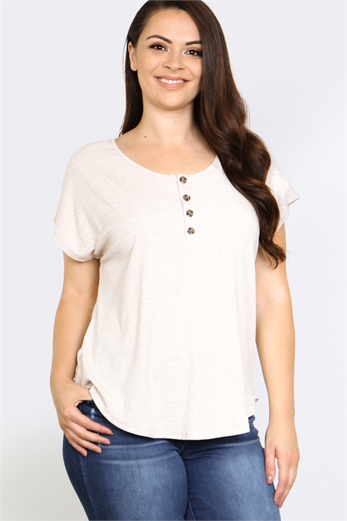 S10-15-2-T1200X OATMEAL PLUS SIZE TOP 2-1-2