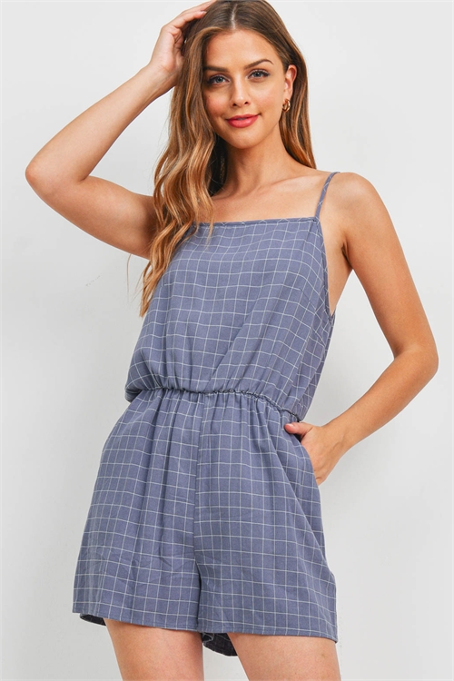 S15-3-1-R30117 STEEL BLUE ROMPER 2-2-2