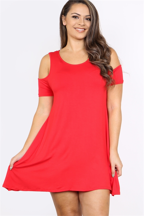 S9-10-2-D1234X RED PLUS SIZE DRESS 2-2-2