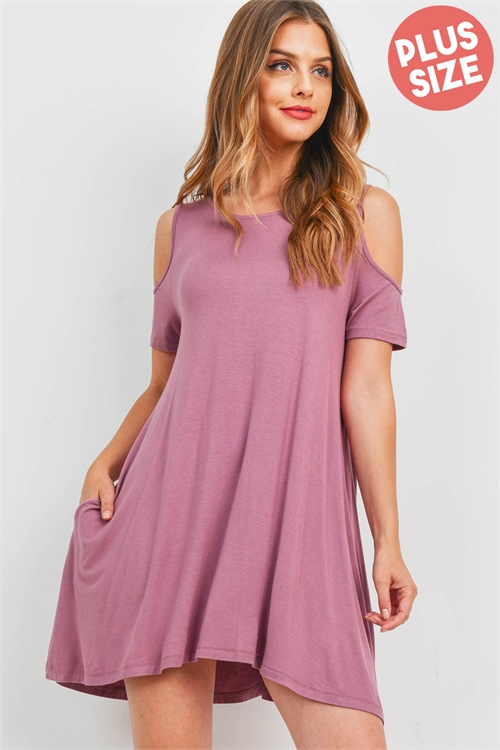 S9-10-2-D1234X DARK MAUVE PLUS SIZE DRESS 2-2-2