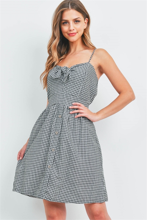 C76-A-1-D51039-CK385 BLACK CHECKERED DRESS 2-2-3