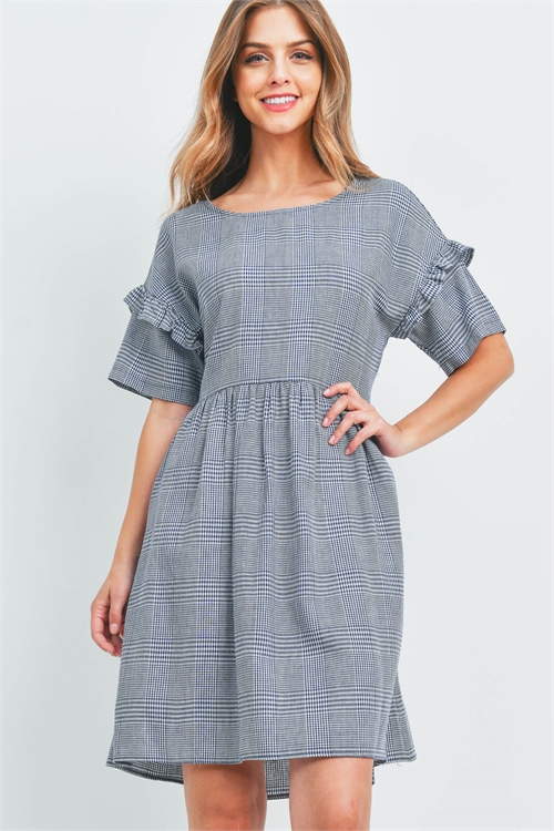 C80-A-1-D51034-CK386 NAVY CHECKERED DRESS 3-2