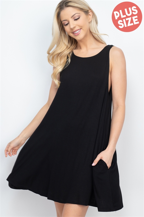 SA4-5-2-D0313X BLACK PLUS SIZE DRESS 2-2-2