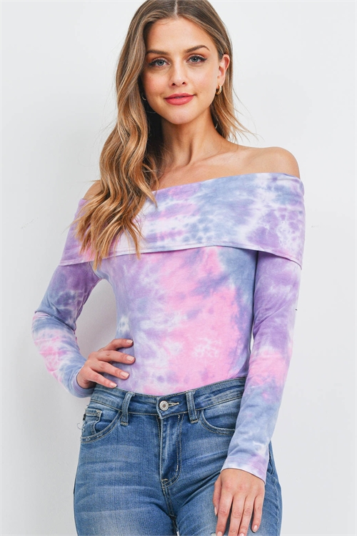 SA3-7-1-B9257 LAVENDER TIE DYE BODYSUIT 3-2-1 (NOW $1.25 ONLY!)