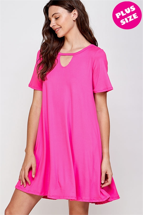 C24-A-1-WD1118X FUCHSIA PLUS SIZE DRESS 2-2-2