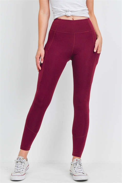 S10-9-2-L7504 BURGUNDY LEGGINGS 2-2-2