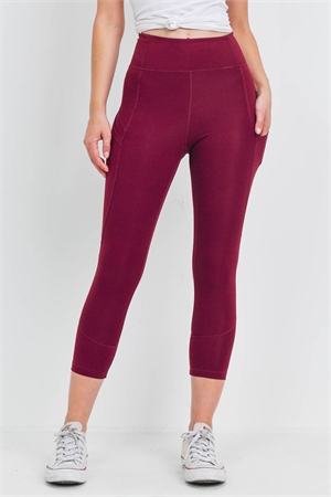 S12-11-2-L7505 BURGUNDY LEGGINGS 2-2-2