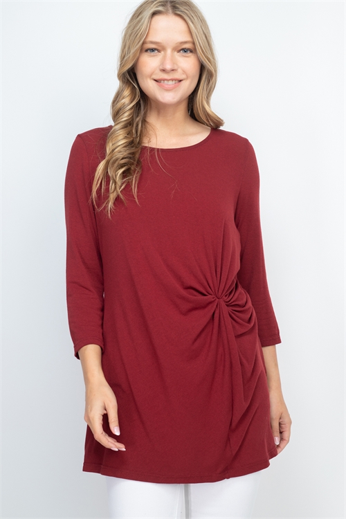 S14-12-1-T0813 BURGUNDY TOP 2-2-2