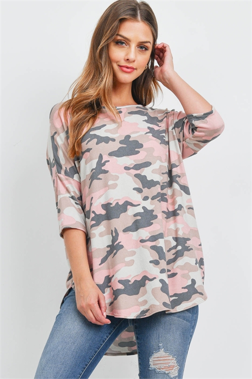 C72-A-2-T1506 PINK CAMOUFLAGE TOP 2-2-2-2