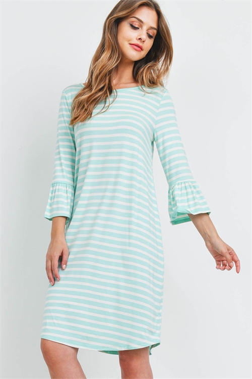 C52-A-1-D0616 MINT STRIPS DRESS 2-2-2