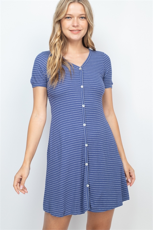 C82-A-1-D5368 BLUE WITH STRIPES DRESS 2-2-2