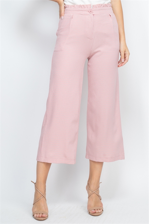 C40-A-2-P10512-396 ROSE CHECKERED PANTS 2-2-2