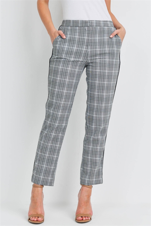 C86-A-1-P10623-365 BLACK CHECKERED PANTS 1-1-2