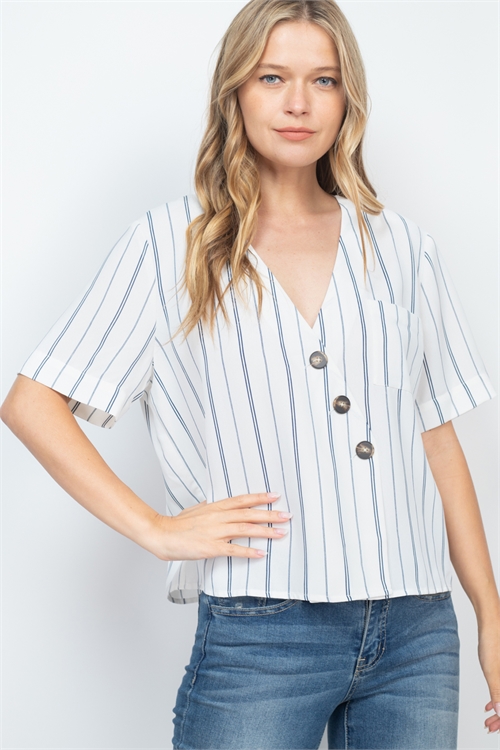 S11-10-2-T12589 OFF WHITE STRIPES TOP 2-2-2  (NOW $1.25 ONLY!)