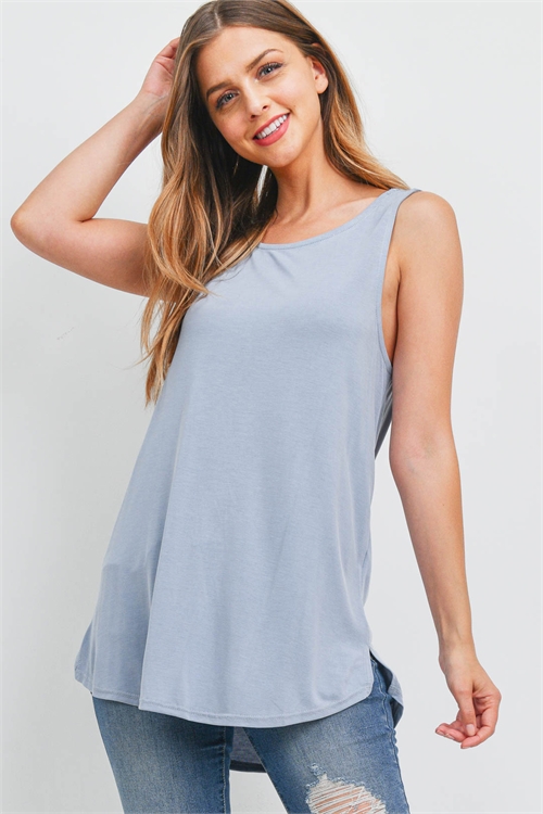 C8-A-1-T7985 DUSTY BLUE TOP 2-2-2