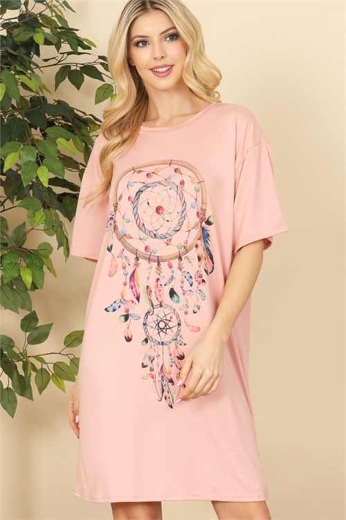 S10-18-1-D2022 PINK DREAM CATCHER DRESS 1-2