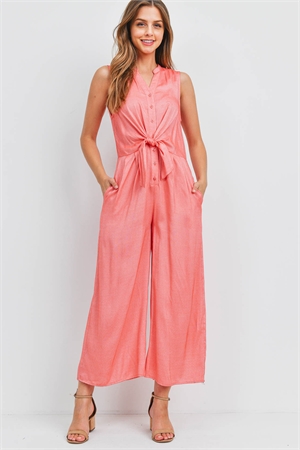 S11-8-4-J61161 CORAL JUMPSUIT / 4PCS