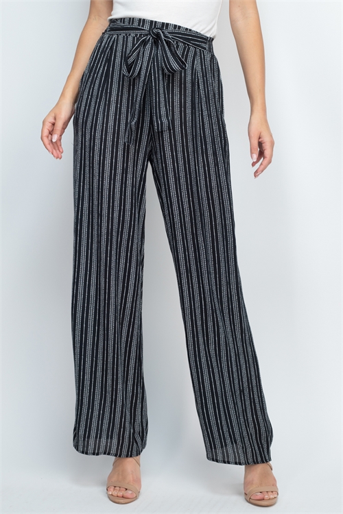 C70-A-1-P10714-55-4 BLACK WHITE STRIPES PANTS 1-1-3