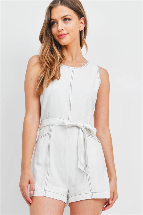 S9-19-4-R71642 WHITE ROMPER 3-2-1