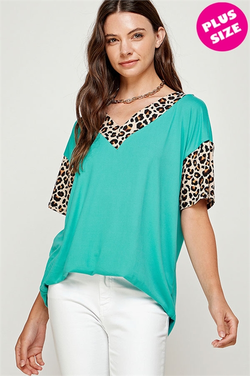 C84-A-3-WT2407C-1X SEAFOAM PLUS SIZE TOP 2-2-2