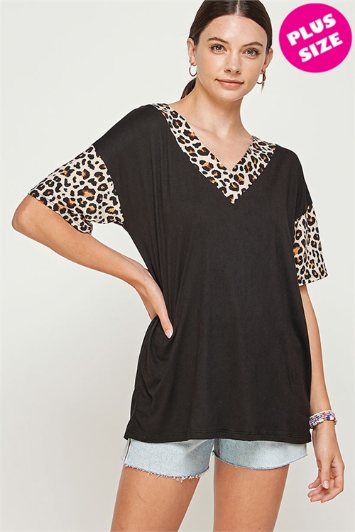 C84-A-3-WT2407C-1X BLACK PLUS SIZE TOP 2-2-2