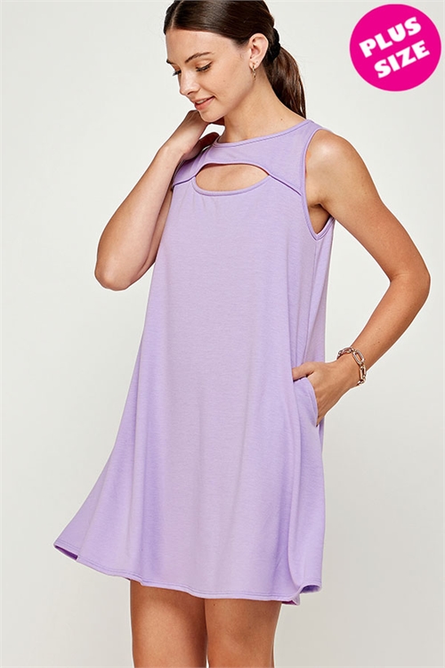 C86-A-3-WD4454X LAVENDER PLUS SIZE DRESS 2-2-2