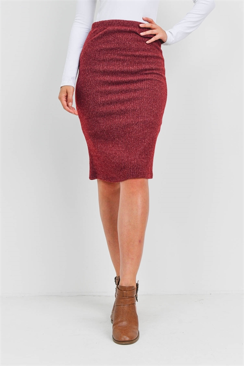 C22-A-3-S10868 BURGUNDY SKIRT 3-2-1