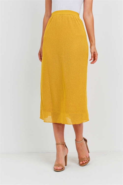 SA3-0-2-S60539 MUSTARD SKIRT 2-2-2