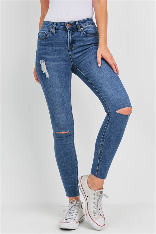 S10-16-3-J7105 DENIM BLUE PANTS 1-2-1-2