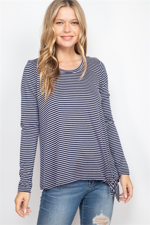 C44-A-2-T72093-040 NAVY STRIPES TOP 2-2-2