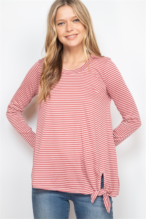 C44-A-3-T72093-040 MAUVE STRIPES TOP 2-2-2 (NOW $2.50 ONLY!)