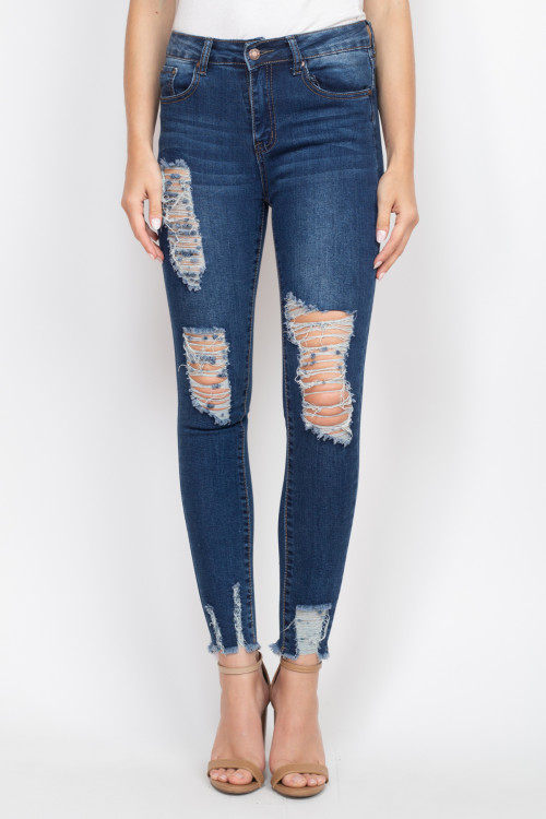 S12-2-2-J813 BLUE DENIM JEANS 2-1-1-2-2-2-2-1-1