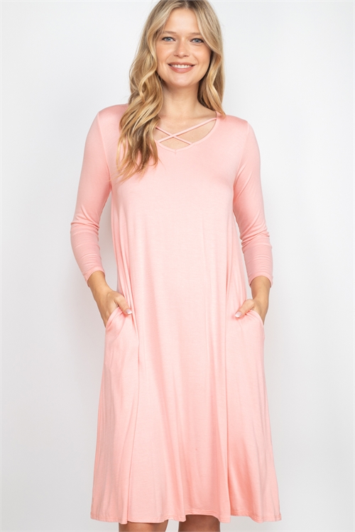 C68-A-3-D7821 PEACH DRESS 2-2-2