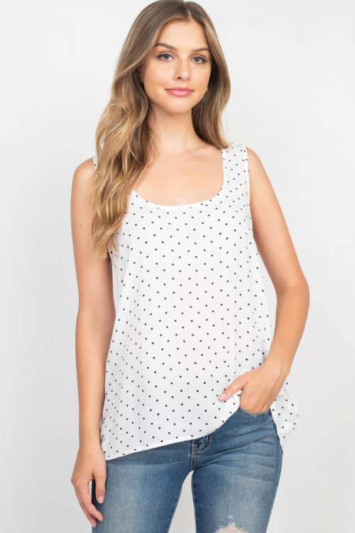S14-1-3-T9688 WHITE BLACK WITH DOTS TOP 1-1-1-1-1
